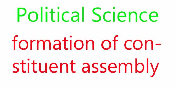 formation of constituent assembly