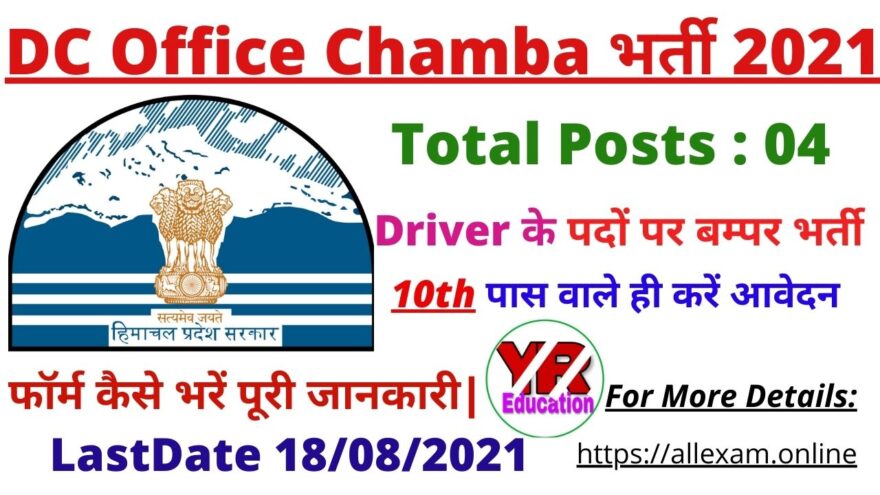 DC Office Chamba Recruitment 2021