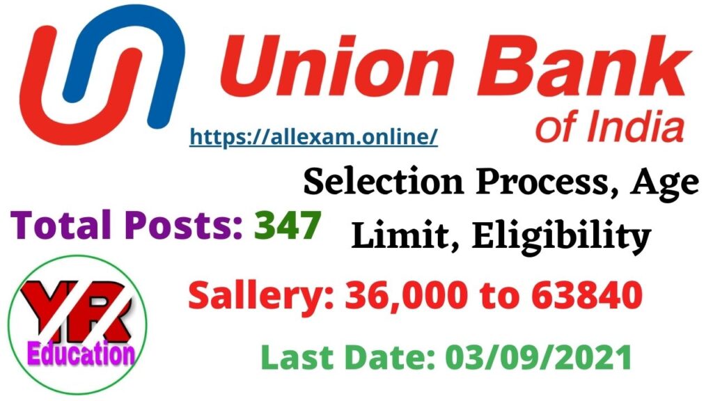 Union Bank of India Recruitment 2021