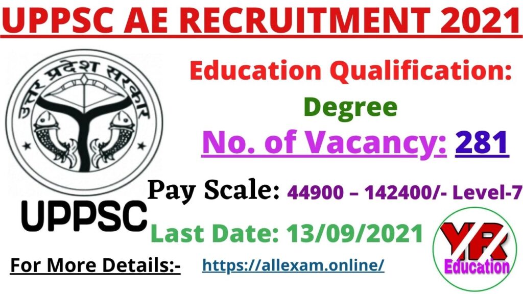 UPPSC Recruitment 2021| UPPSC Combined State Engineering Services Exam 2021