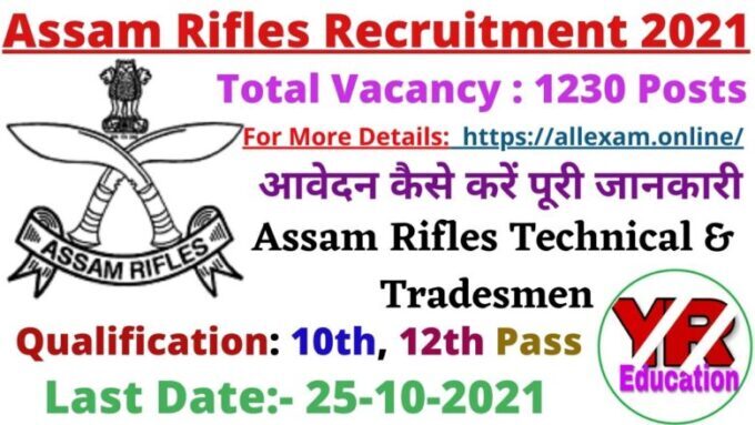 Assam Rifles Recruitment 2021 in Hindi