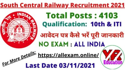 South Central Railway Recruitment 2021