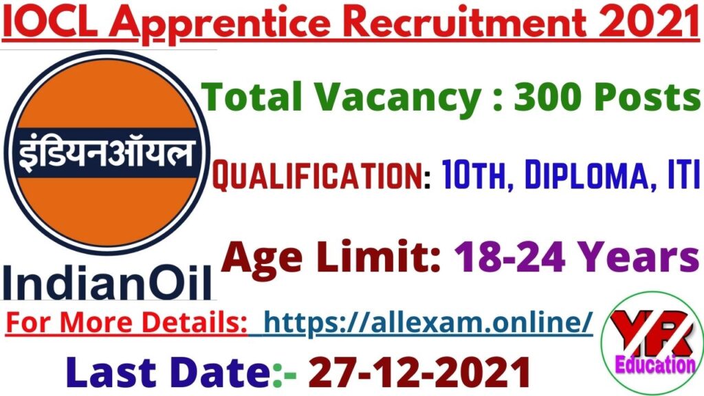 IOCL Apprentice Recruitment 2021-22