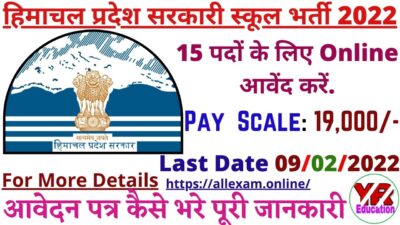 HP Govt Schools Recruitment 2022