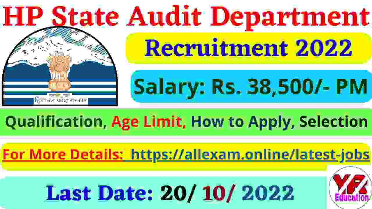 HP State Audit Department Recruitment 2022