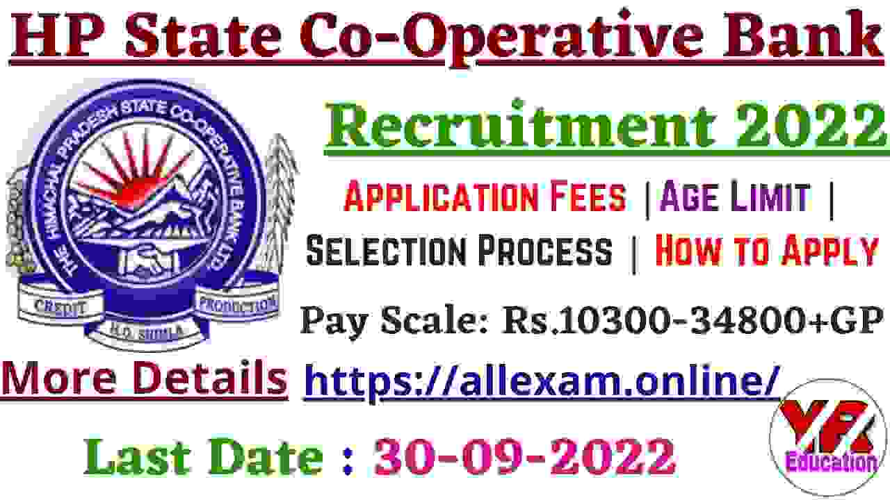 HP State Cooperative Bank Recruitment 2022 – Apply Online for 61 Assistant Manager Posts