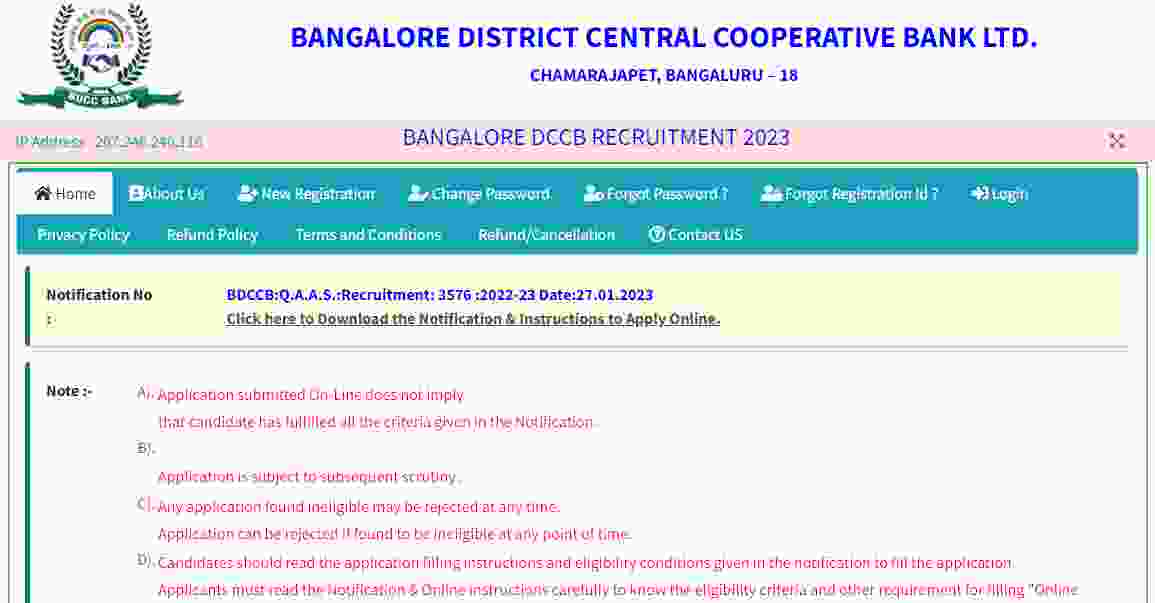 Bangalore DCC Bank Jr Asst, Group D & Other Posts Recruitment 2022 – Apply Online for 96 Posts