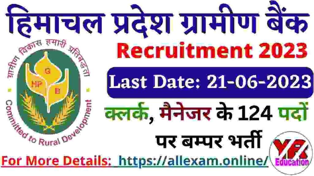 Himachal Pradesh Gramin Bank Recruitment 2023 Apply Online for Clerk & PO 124 Vacancies