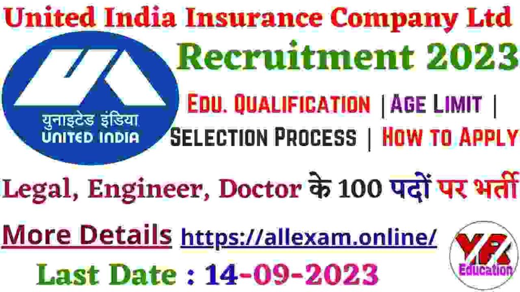 United India Insurance Company Ltd Recruitment 2023 Apply Online for 100 Posts