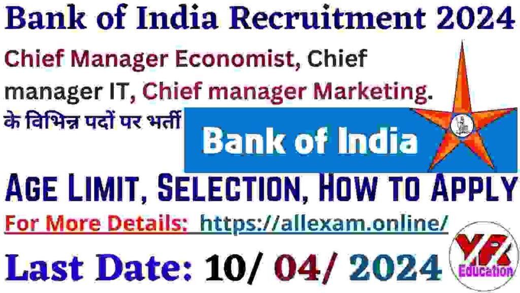 BOI Officer Recruitment 2024 – Apply Online for 143 Posts