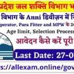 HP Jal Shakti Vibhag Division Anni Recruitment 2024 Notification Out for Para Pump Operator, Para Fitter & Multipurpose Worker