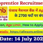 PNB Apprentice Recruitment 2024 State-wise Vacancies