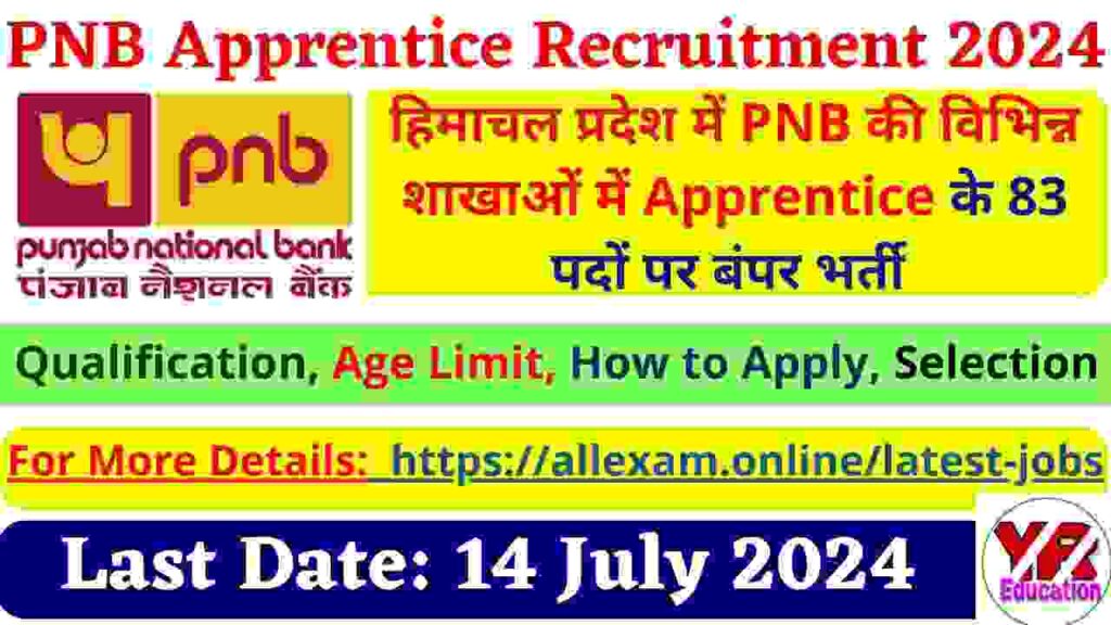 PNB Himachal Pradesh Apprentice Recruitment 2024 apply online for 83 Posts