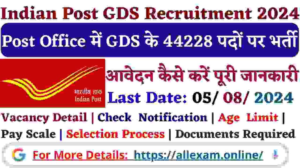 Indian Post GDS Recruitment 2024 Apply Online for 44228 Posts